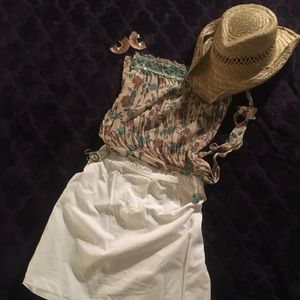 Sleeveless Buffalo Beaded Semi Sheer Top